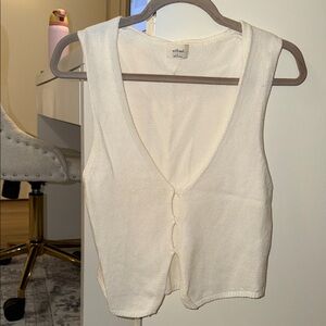 Wilfred Cream Knit Tank Top